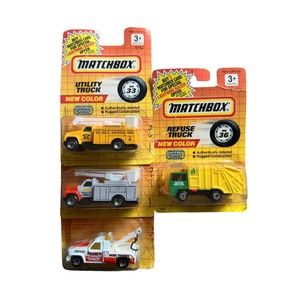 Vintage Matchbox Car Lot Utility Truck Energy Inc Telephone Co Franks Towing Re